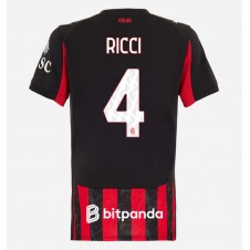 AC Milan Samuele Ricci #4 Hjemmedrakt Kvinner 2025-26 Kortermet